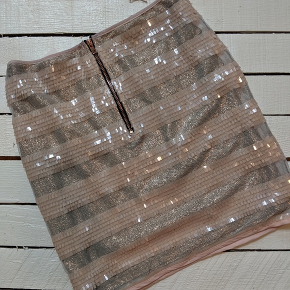 Mink Pink Rose Gold Sequin Skirt (size XS) - Picture 4 of 4